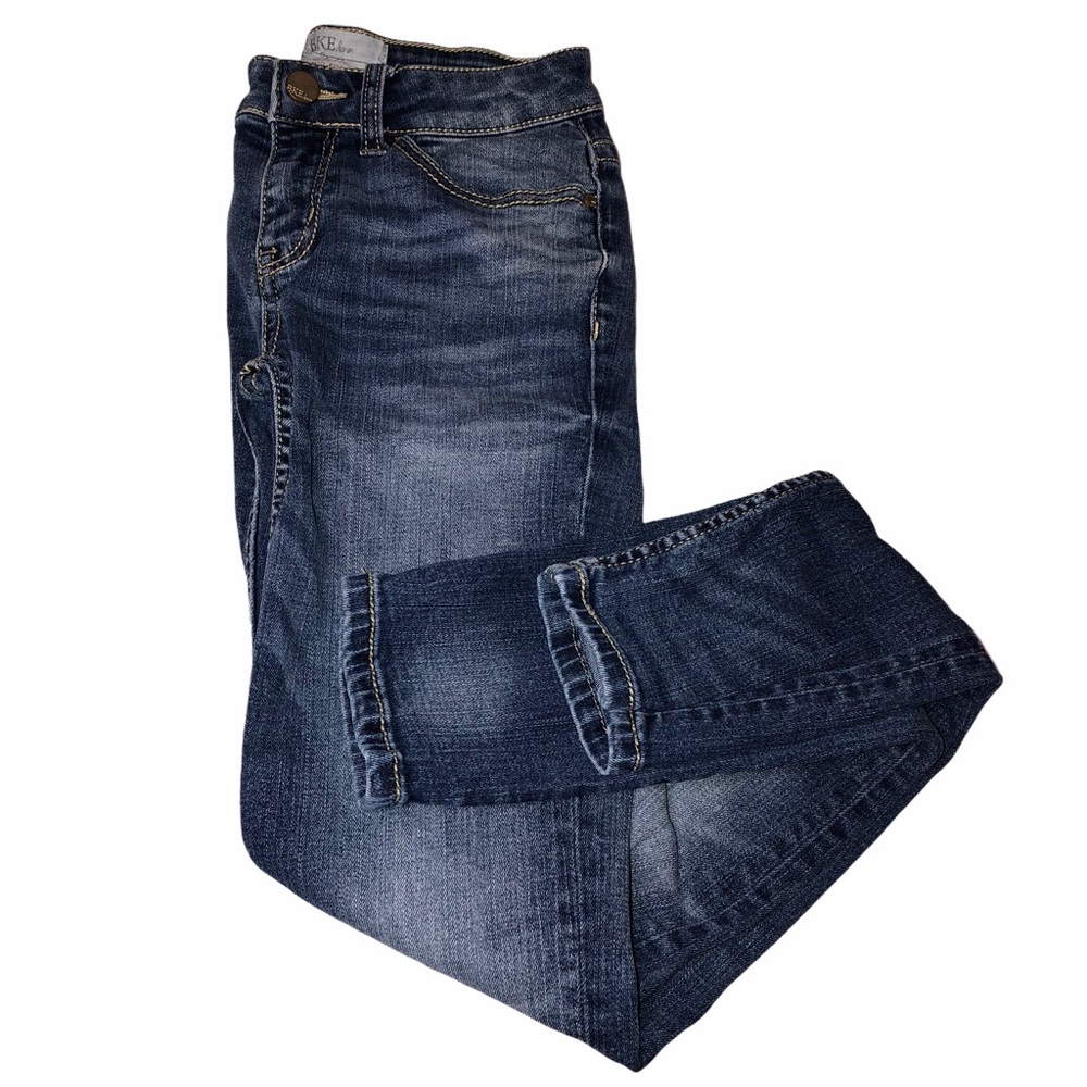 BKE mid rise skinny blue jeans light/dark wash